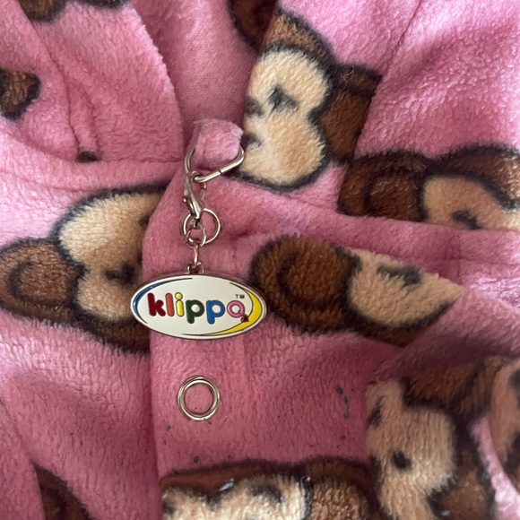 Pink Dog Pajamas with Monkey Print - Picture 3 of 3